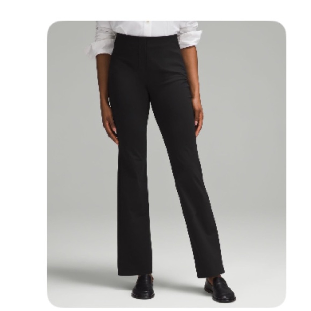 Lululemon Smooth Fit Pull On High Rise Black Pants, Regular, Size 14